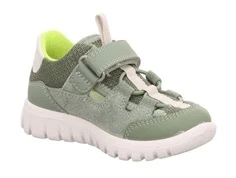 Superfit Sport sandal grøn Mini Sport 7 til børn- flot model i grøn og gul- set fra siden